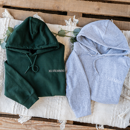 Customized Roman Numeral Hoodie