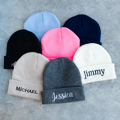 Custom Embroidered Kids Fitted Beanie