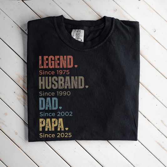 Premium Customized Dad Since T-Shirts