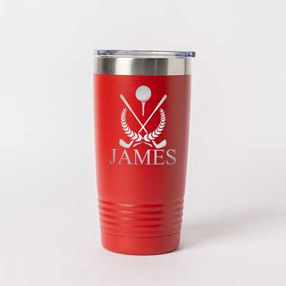 Customized 20oz Golf Tumbler with Silver Lip