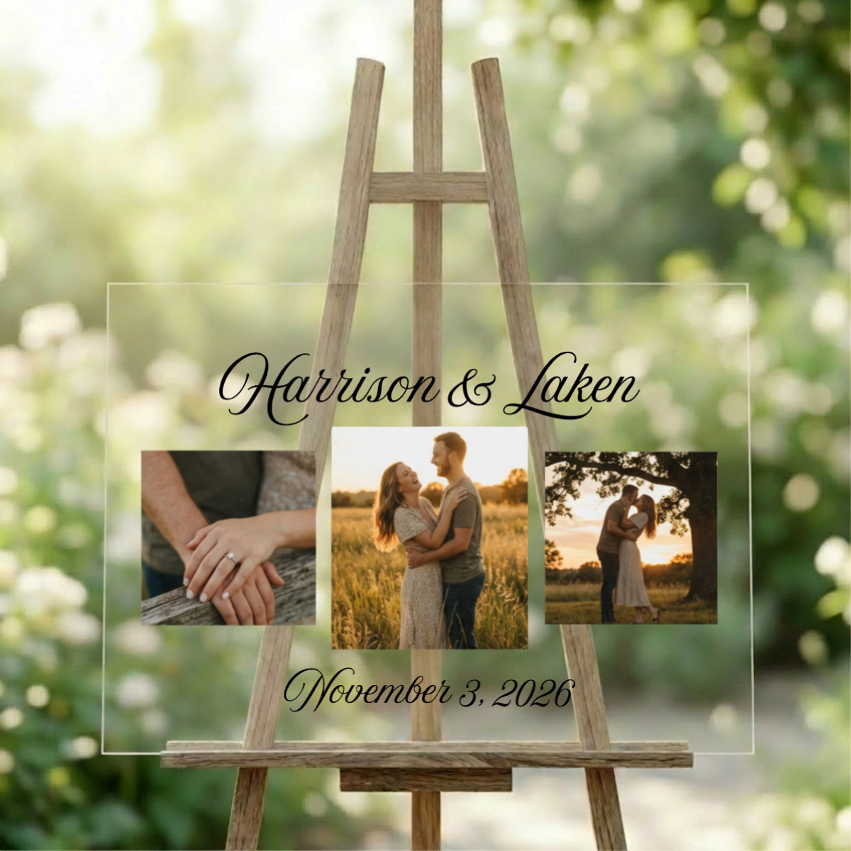 Acrylic Wedding Custom Welcome Photo Sign