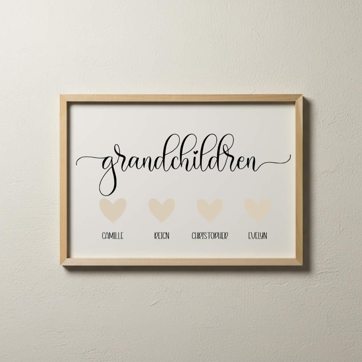Customized Grandchildren Name Print