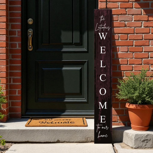 Customized Welcome Family Porch Sign