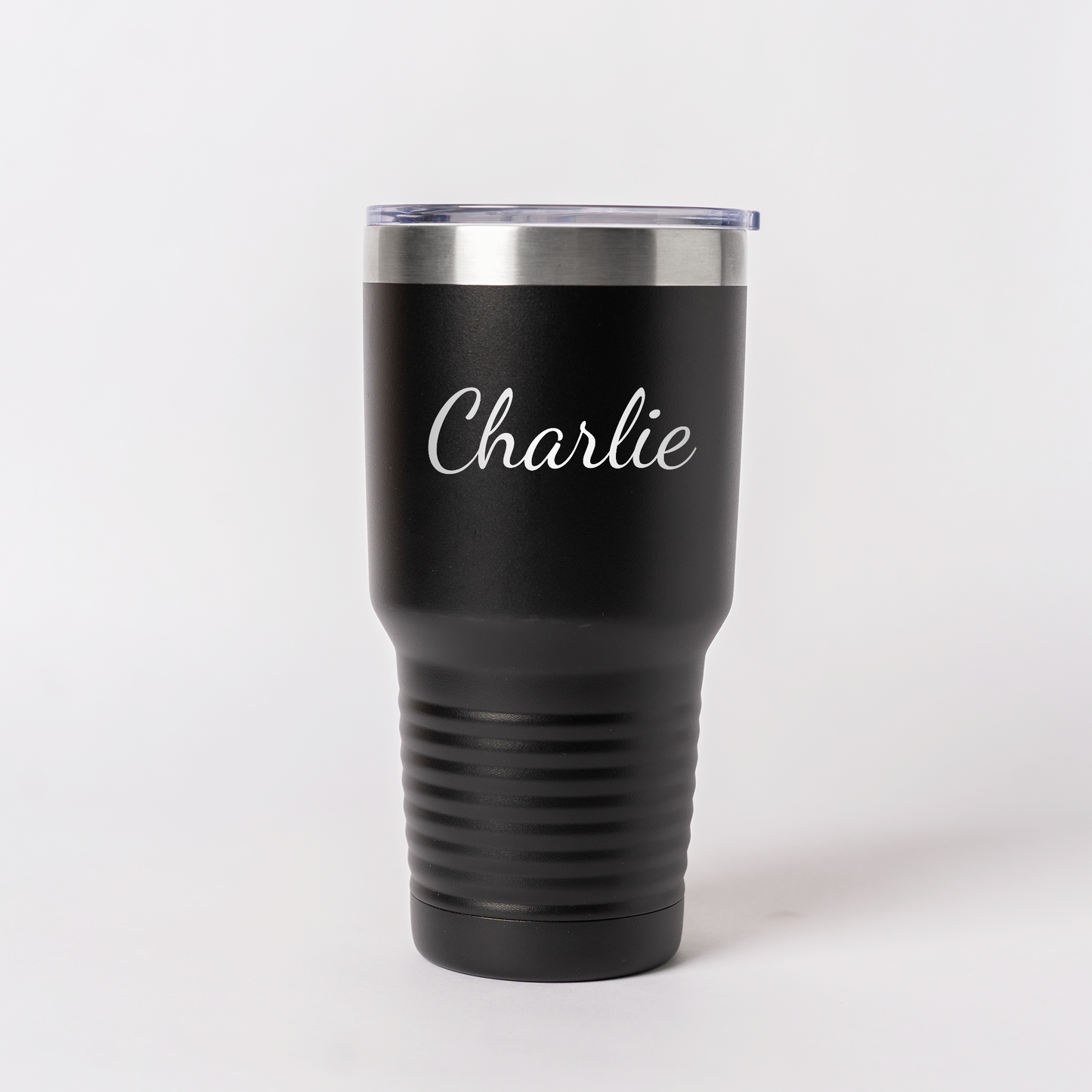 Customized 30oz Tumbler with Silver Lip - Script Font