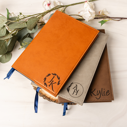 Customized Leather Journals Monogram & Graphic Designs