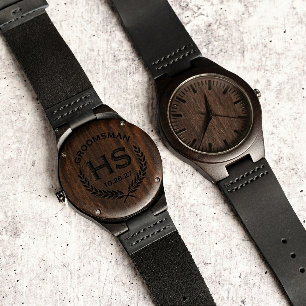 Customized Groomsmen Engraved Watch