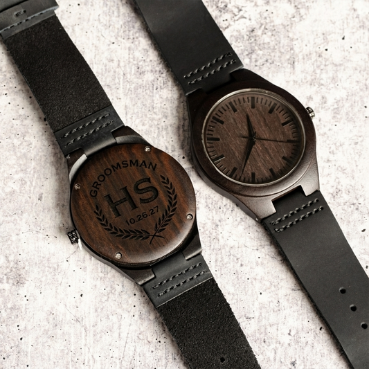 Customized Groomsmen Engraved Watch