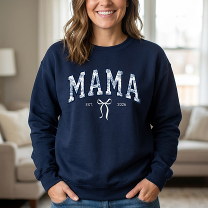 Customized Toile MAMA Crewneck