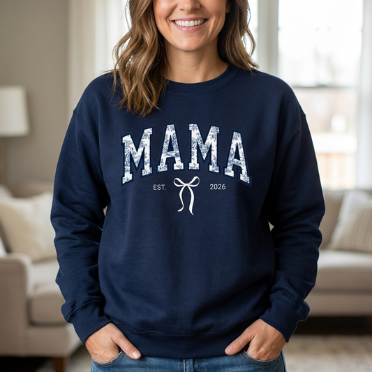Customized Toile MAMA Crewneck