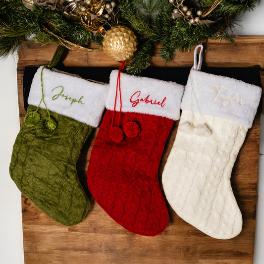 Customized Knit Stockings with Cuff