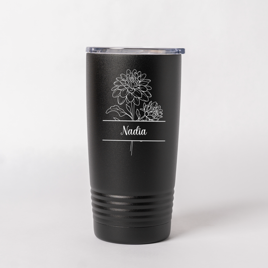 Customized Split Birth Flower 20oz Tumblers