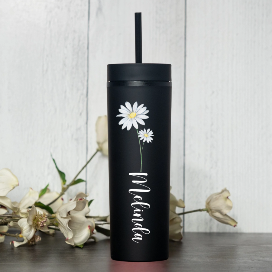 Customized 16oz. Acrylic Flower Tumbler