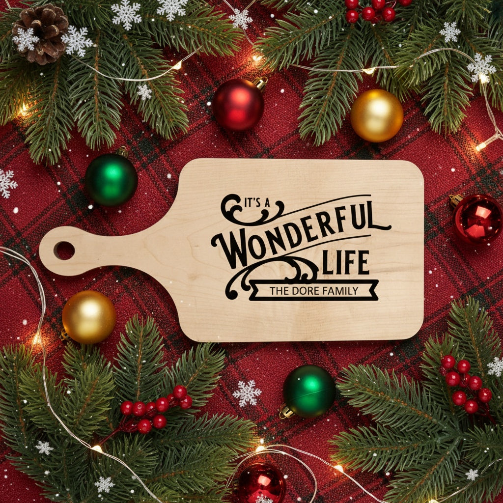 Christmas Collection Custom Thin Paddle Cutting Boards