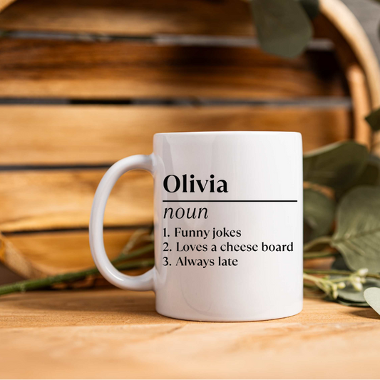 Customized Definition Mug with Custom Name and Traits