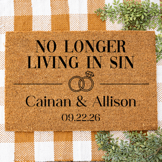 No Longer Living In Sin Doormat
