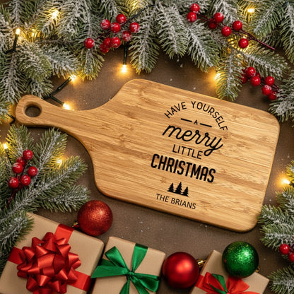 Christmas Collection Custom Bamboo Paddle Cutting Board