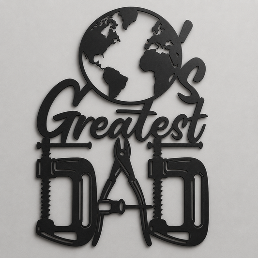 World's Greatest Dad Metal Sign