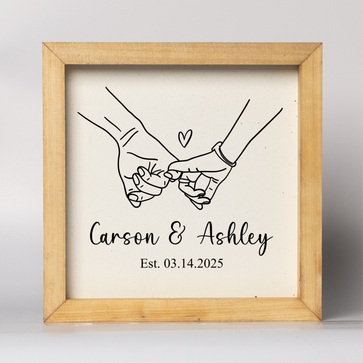 Customized Pinky Promise Framed Sign