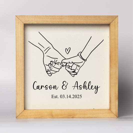 Customized Pinky Promise Framed Sign