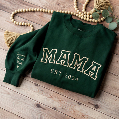 Customized Mama Family Names Sweatshirt