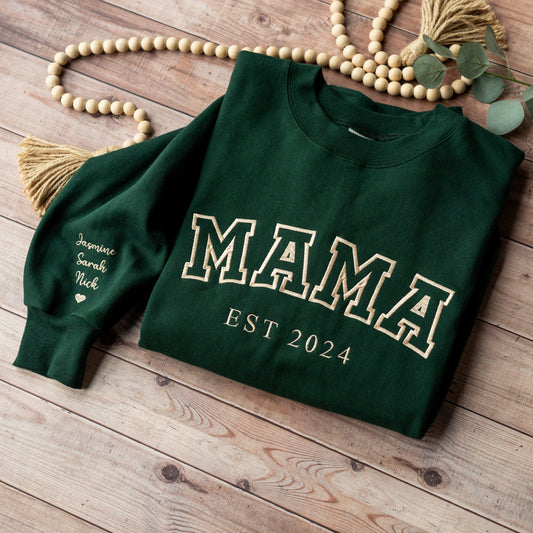 Customized Mama Family Names Sweatshirt