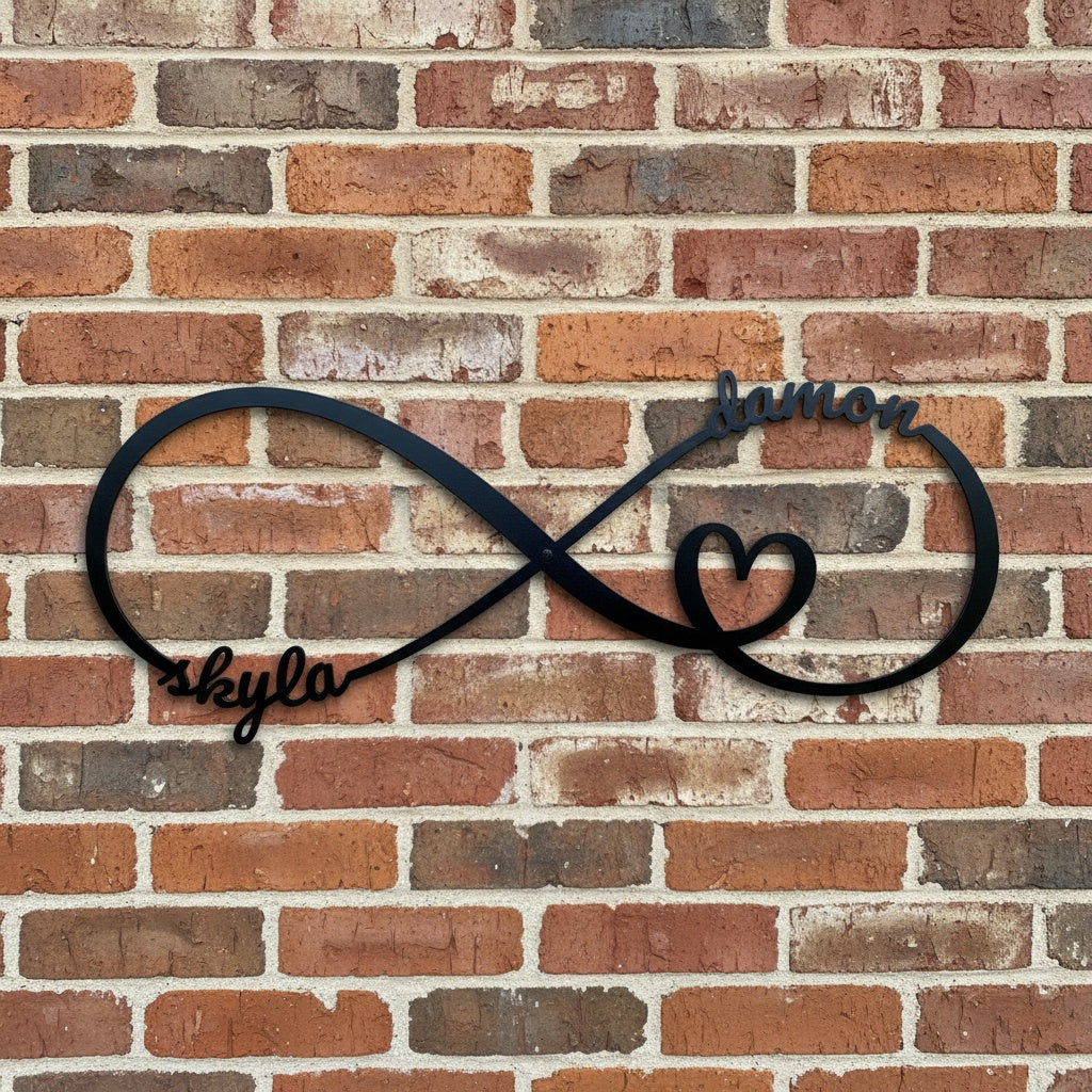 Customized Infinity Metal Sign with Two Names