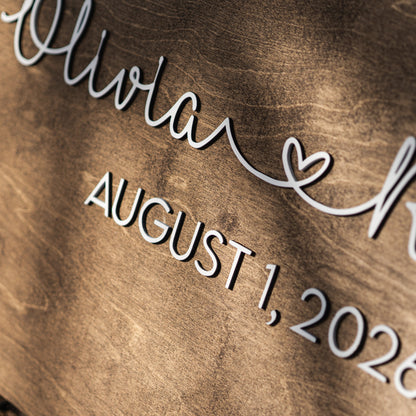 Custom 3D Wedding Welcome Sign