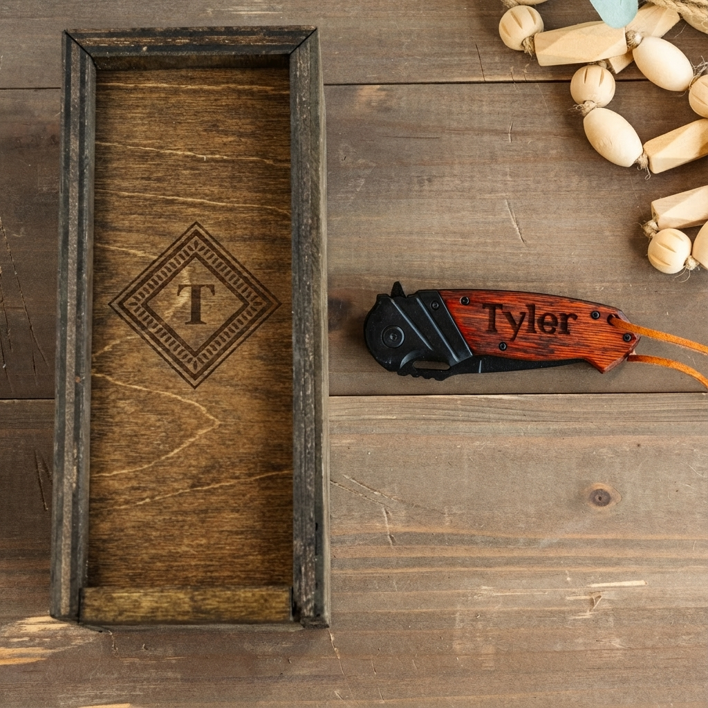 Customized Red Handle Knife with Gift Box