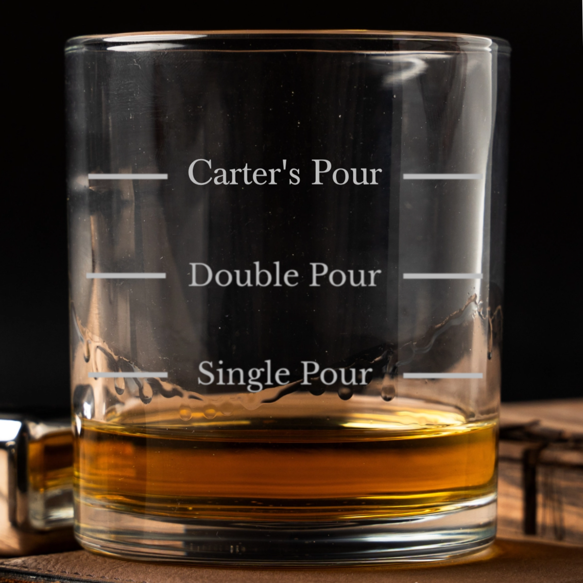 Groomsman Custom Pour Line Whiskey Glass
