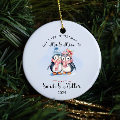 Customized Couples First Christmas ornament