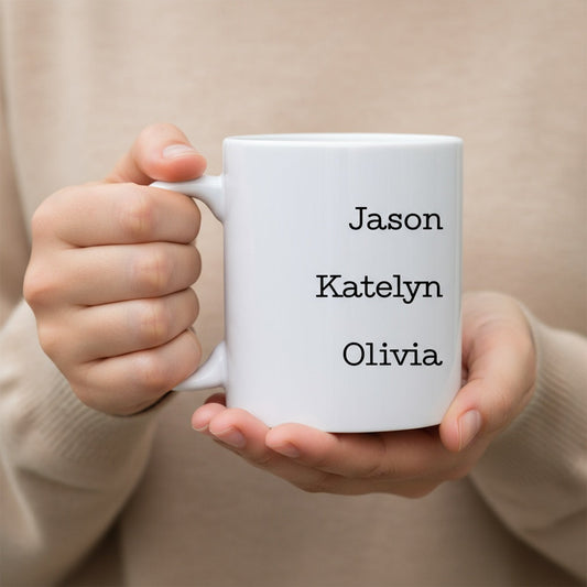 Customized Family Names Coffee Mug