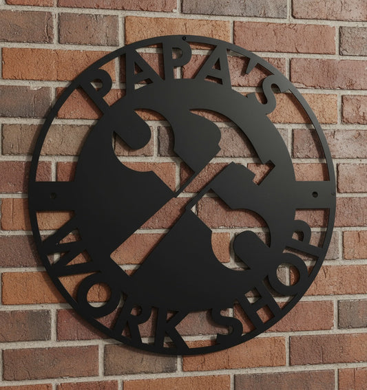 Customized Papa's Workshop Metal Sign