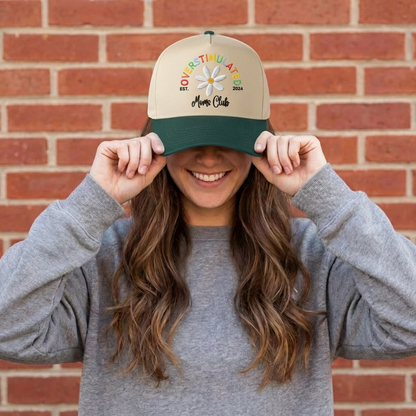 Overstimulated Mom Club Custom Canvas Trucker Hat