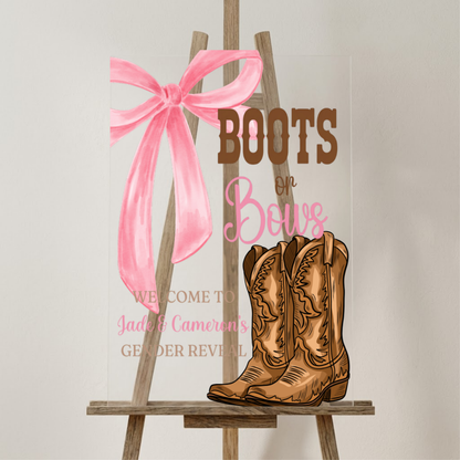 Customized Acrylic Gender Reveal Welcome Signs