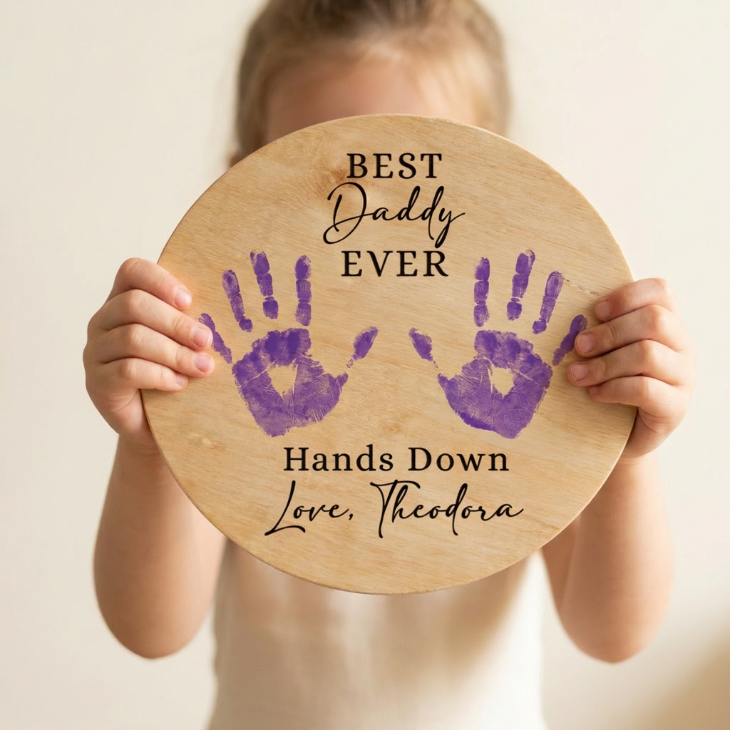 Customized Father's Day Handprint Sign