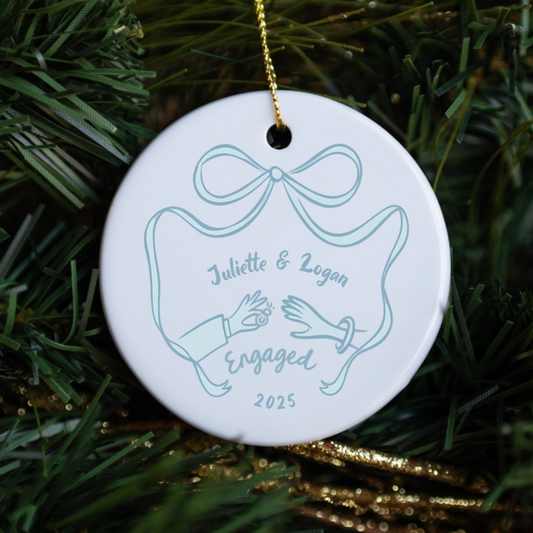 Customized Engagement Ornament