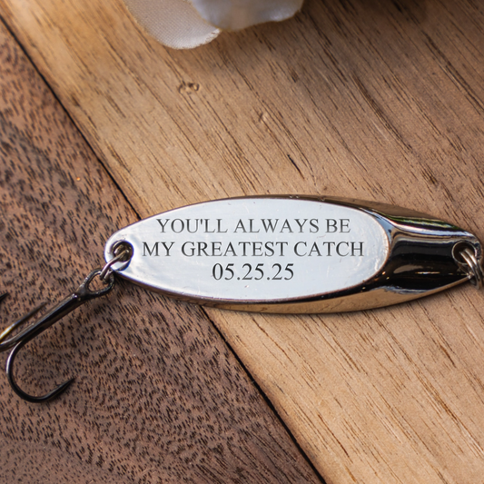 Customized Fishing Lure with Custom Etching - Dad, Grandpa, or Husband Gift