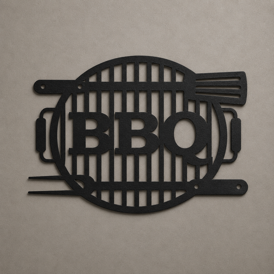 BBQ Grill Metal Sign