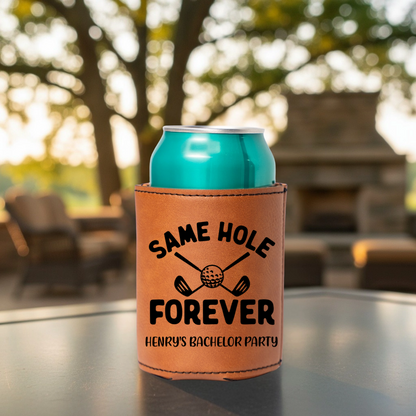Customized Same Hole Forever Bachelor Party Can Coolers