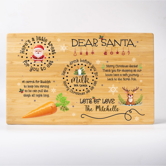 Customized Cookie Serving Board for Santa