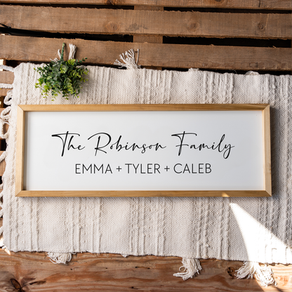 Customized Family Name + First Names Sign