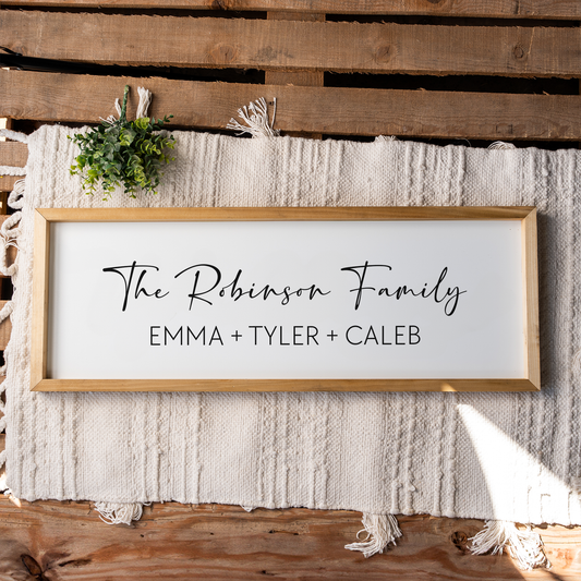 Customized Family Name + First Names Sign