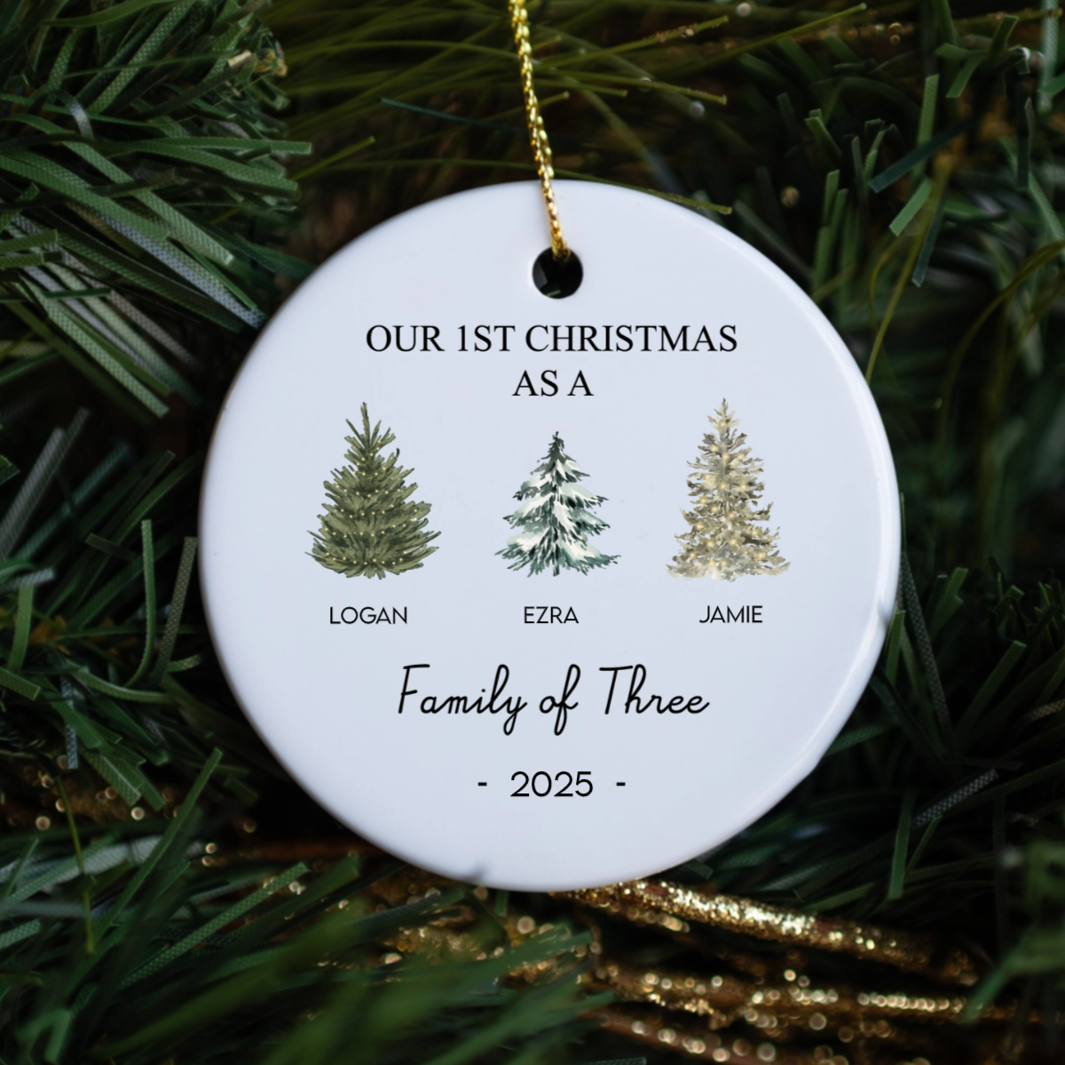 Customized First Christmas Family Trees