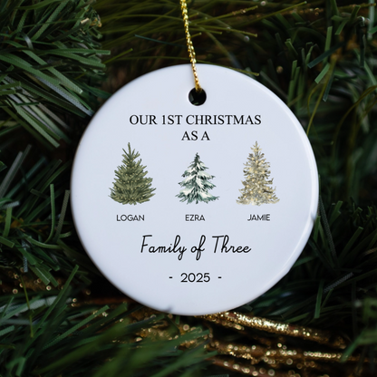 Customized First Christmas Family Trees