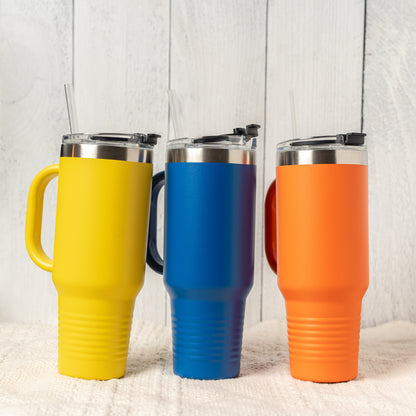 Customized 40oz Tumbler - Vertical Text