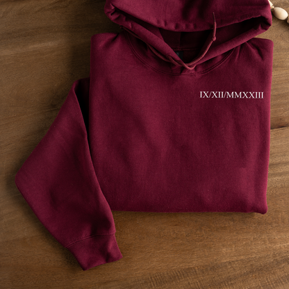 Customized Roman Numeral Hoodie