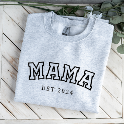 Custom Embroidered Mama/Grandma Family Names Sweatshirt
