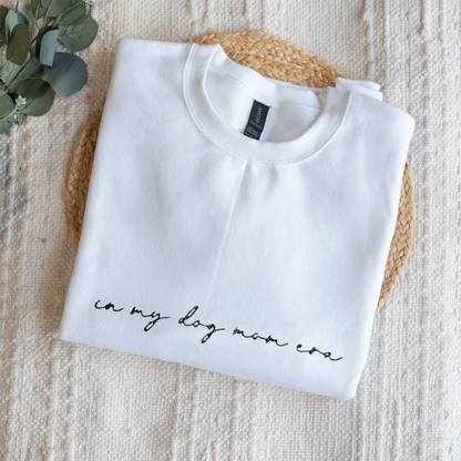 Customized In My Dog Mom Era Crewneck with Names on Sleeve