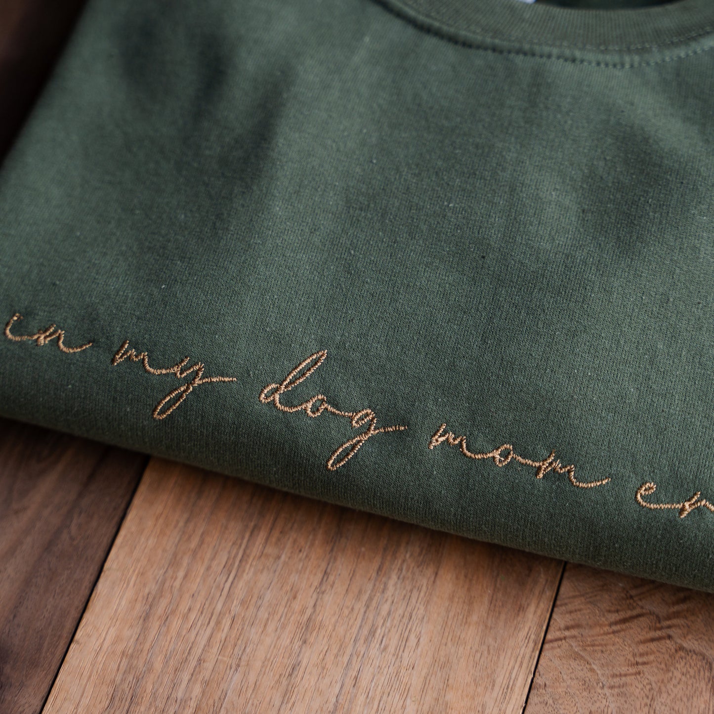 Customized In My Dog Mom Era Crewneck with Names on Sleeve