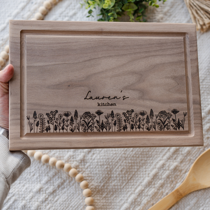 Customized Rectangle Floral Cutting Boards